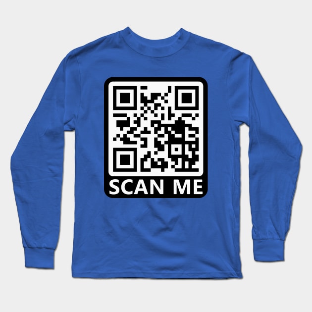 Rickroll QR Code Long Sleeve T-Shirt by BowTy Productions